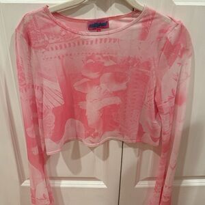 Edikted mesh pink top